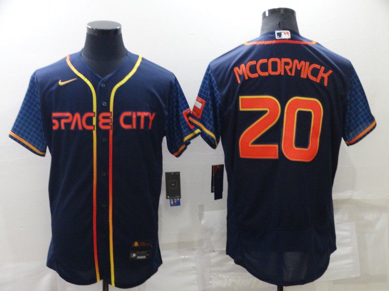 Men Houston Astros 20 Mccormick Blue City Edition Elite Nike 2022 MLB Jerseys